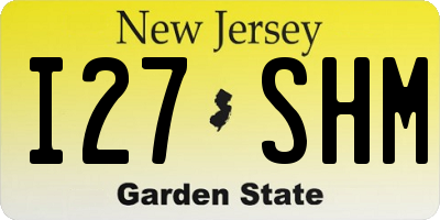 NJ license plate I27SHM