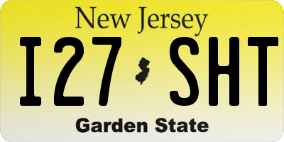 NJ license plate I27SHT