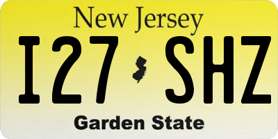 NJ license plate I27SHZ