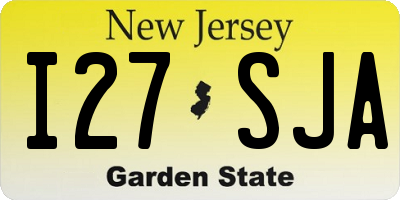 NJ license plate I27SJA