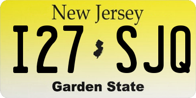 NJ license plate I27SJQ
