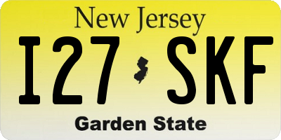 NJ license plate I27SKF