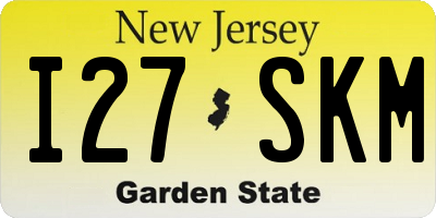 NJ license plate I27SKM