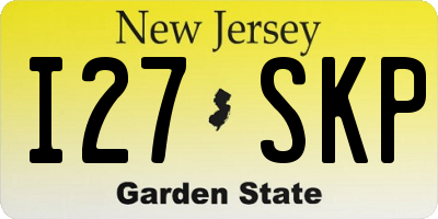 NJ license plate I27SKP