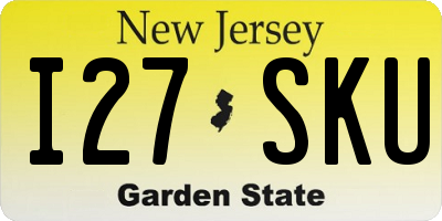 NJ license plate I27SKU