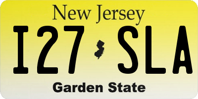 NJ license plate I27SLA