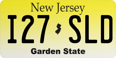 NJ license plate I27SLD