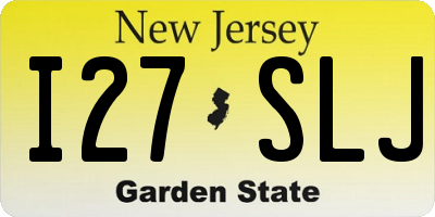 NJ license plate I27SLJ