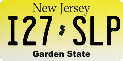 NJ license plate I27SLP