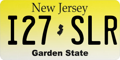 NJ license plate I27SLR