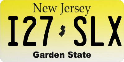 NJ license plate I27SLX
