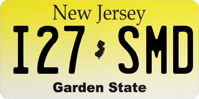 NJ license plate I27SMD