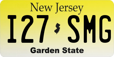 NJ license plate I27SMG