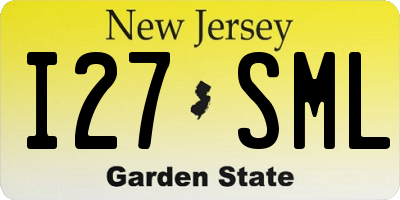NJ license plate I27SML