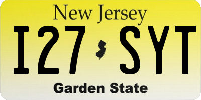 NJ license plate I27SYT