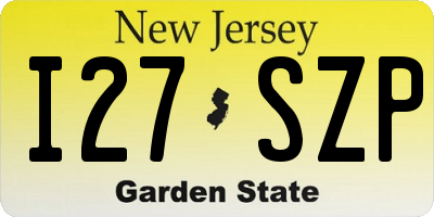 NJ license plate I27SZP