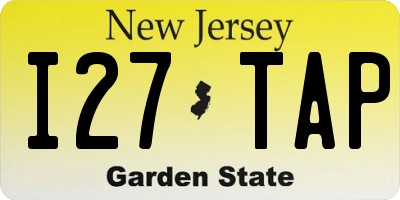 NJ license plate I27TAP