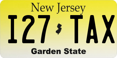 NJ license plate I27TAX