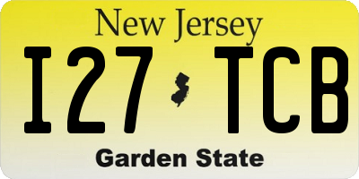 NJ license plate I27TCB