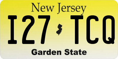 NJ license plate I27TCQ