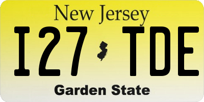 NJ license plate I27TDE