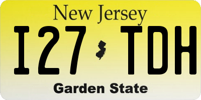NJ license plate I27TDH