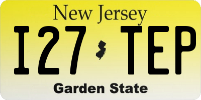 NJ license plate I27TEP