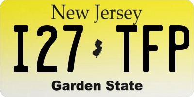 NJ license plate I27TFP