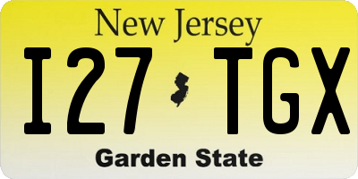 NJ license plate I27TGX