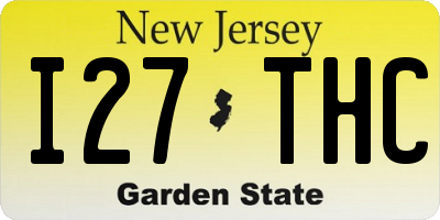 NJ license plate I27THC