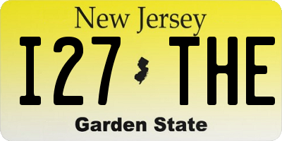 NJ license plate I27THE