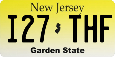 NJ license plate I27THF