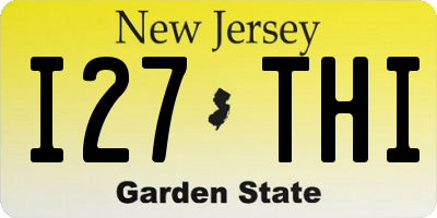NJ license plate I27THI