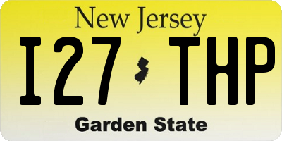 NJ license plate I27THP