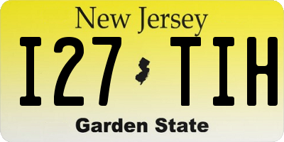 NJ license plate I27TIH