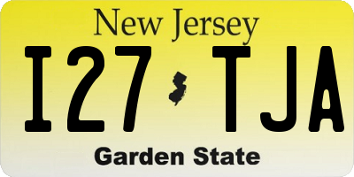 NJ license plate I27TJA