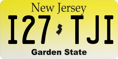NJ license plate I27TJI