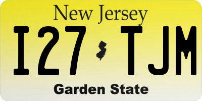 NJ license plate I27TJM