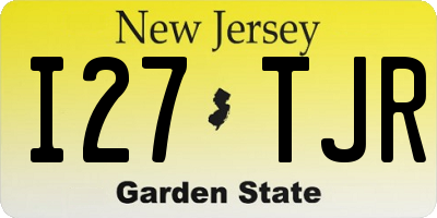 NJ license plate I27TJR