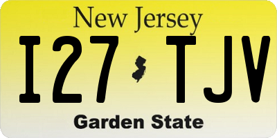NJ license plate I27TJV