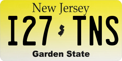 NJ license plate I27TNS