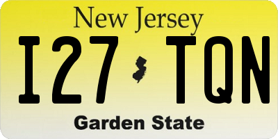 NJ license plate I27TQN
