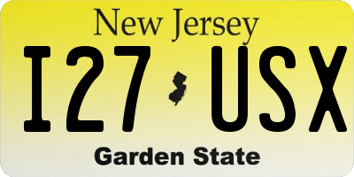 NJ license plate I27USX