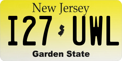 NJ license plate I27UWL