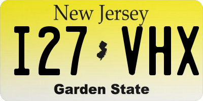 NJ license plate I27VHX