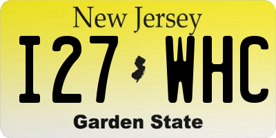 NJ license plate I27WHC