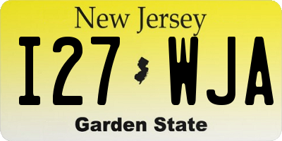 NJ license plate I27WJA