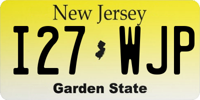 NJ license plate I27WJP