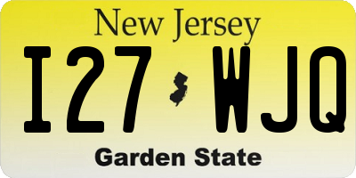 NJ license plate I27WJQ