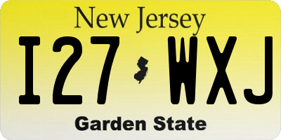 NJ license plate I27WXJ